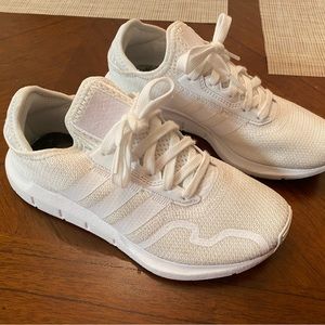Adidas white slip on shoes